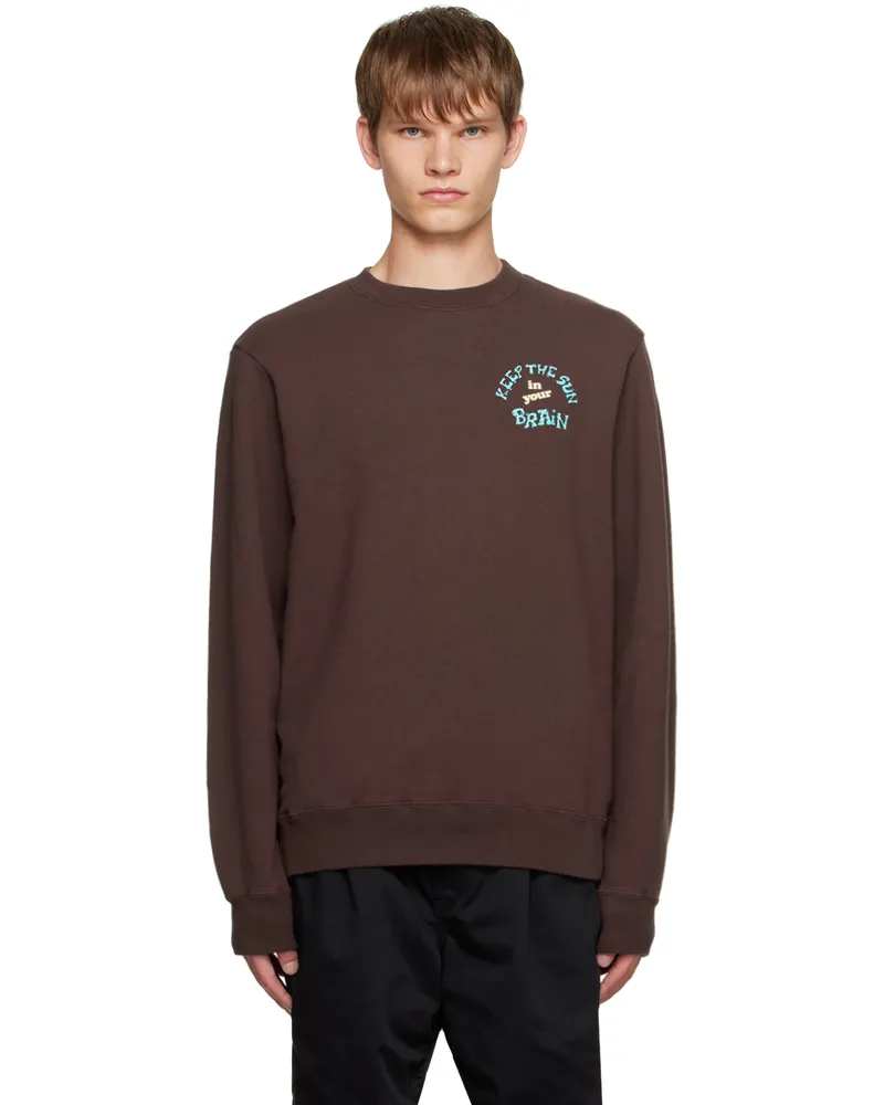Undercover Brown Printed Sweatshirt Brown
