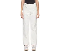 White Deconstructed Jeans