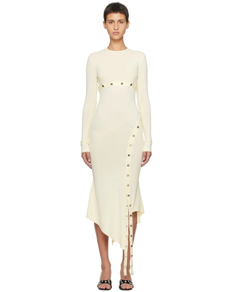 ATTICO Off-White Studded Midi Dress 043