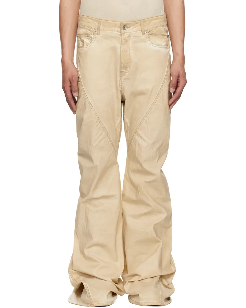 DRKSHDW by Rick Owens Beige Hollywood Bias Bootcut Jeans 81