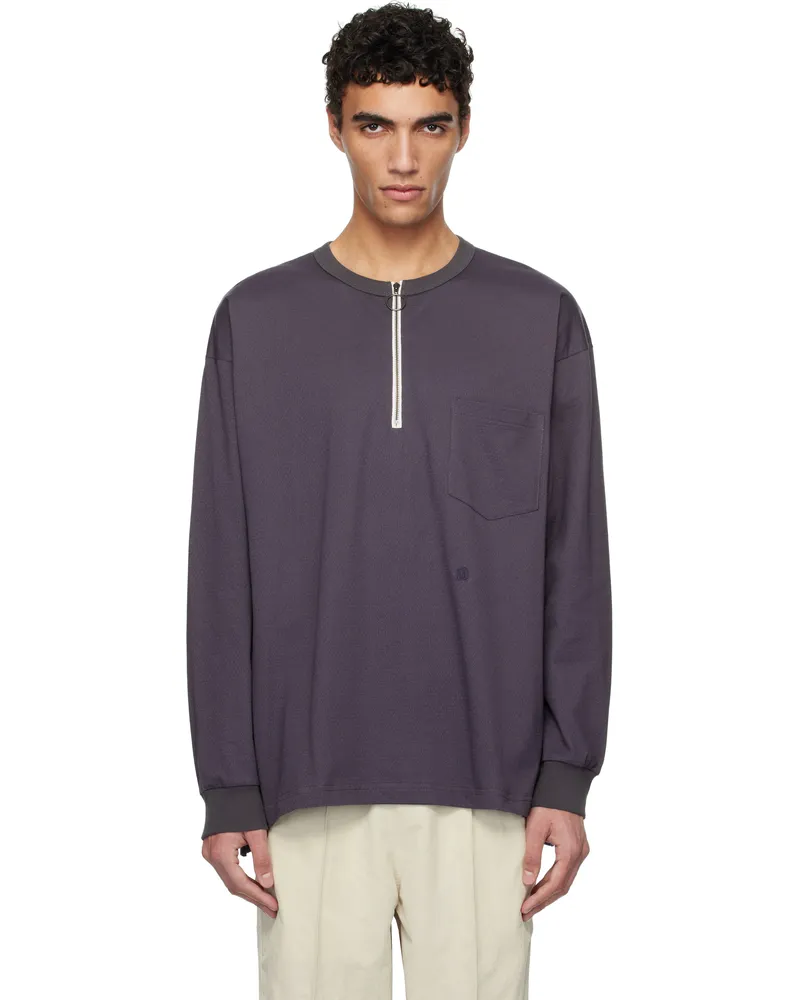 nanamica Purple Half Zip L/S T-shirt Vintage