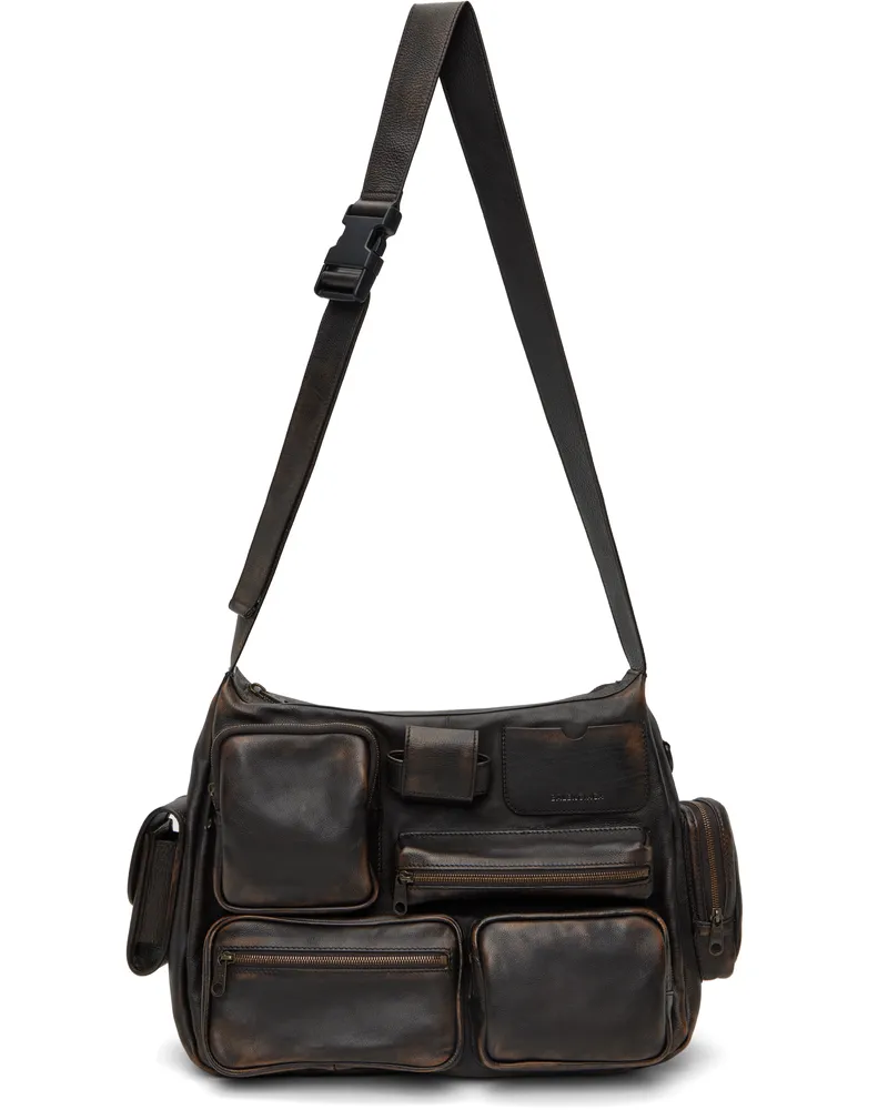 Balenciaga Brown Superbusy Messenger Bag 9862