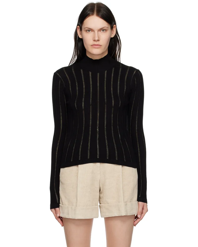 See by Chloé Black High-Neck Blouse 001