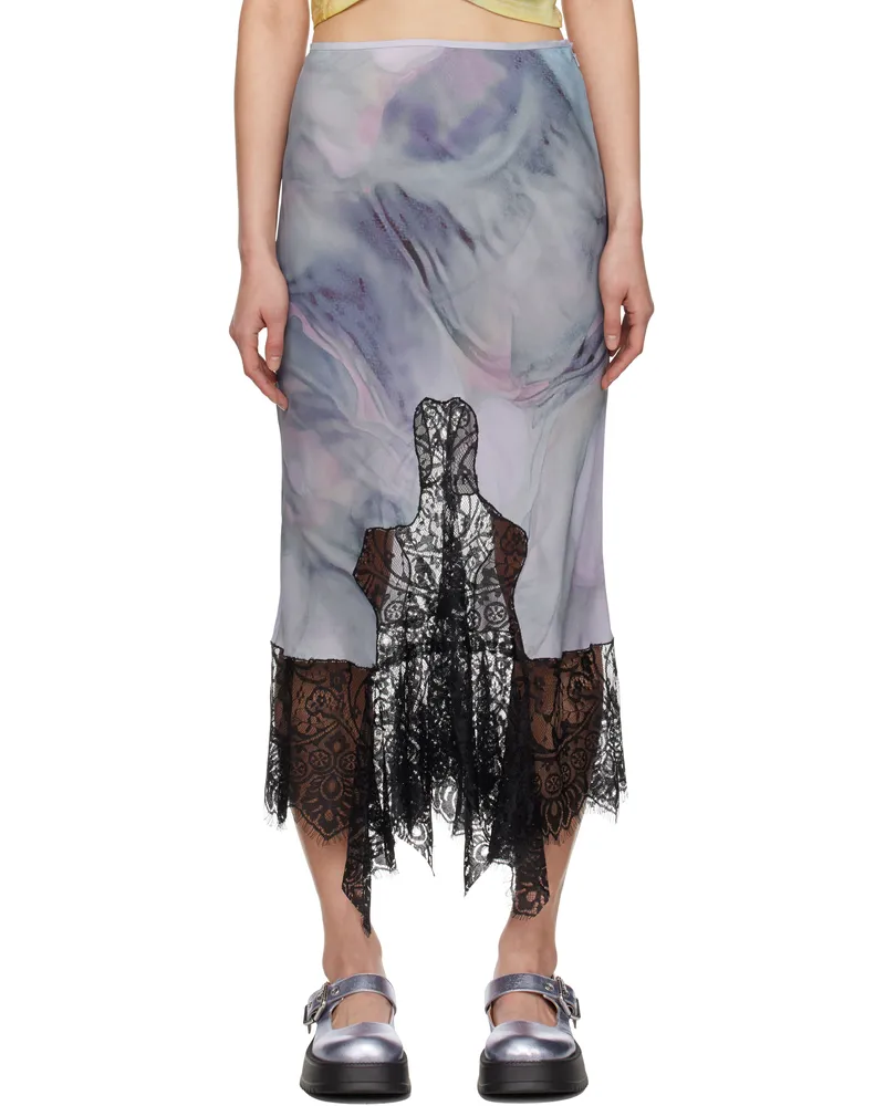 Collina Strada Purple Hiss Midi Skirt Oil