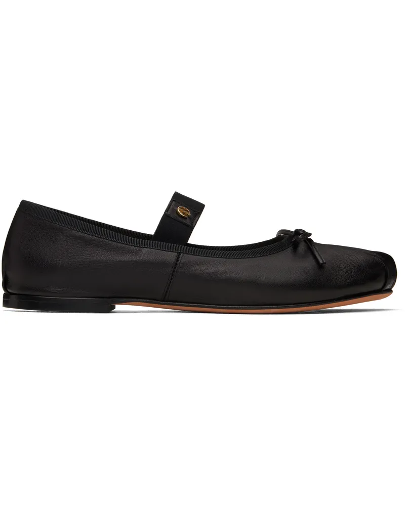 Anine Bing Black Jolie Ballerina Flats Black