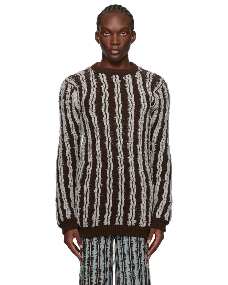 Isa Boulder Brown & Gray Cactus Sweater Greyhound