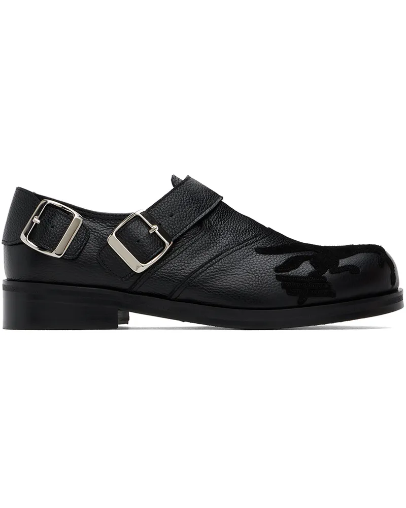 STEFAN COOKE Black Pegasus Biker Monkstraps Black