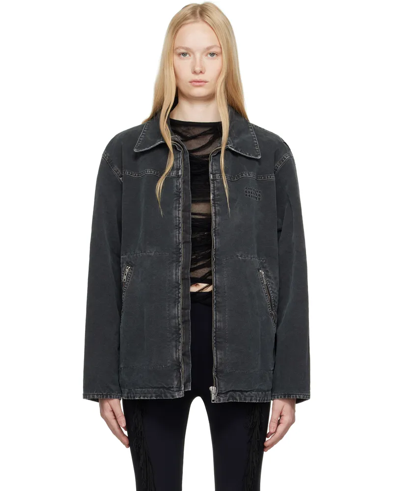Maison Margiela Black Canvas Sports Jacket 900