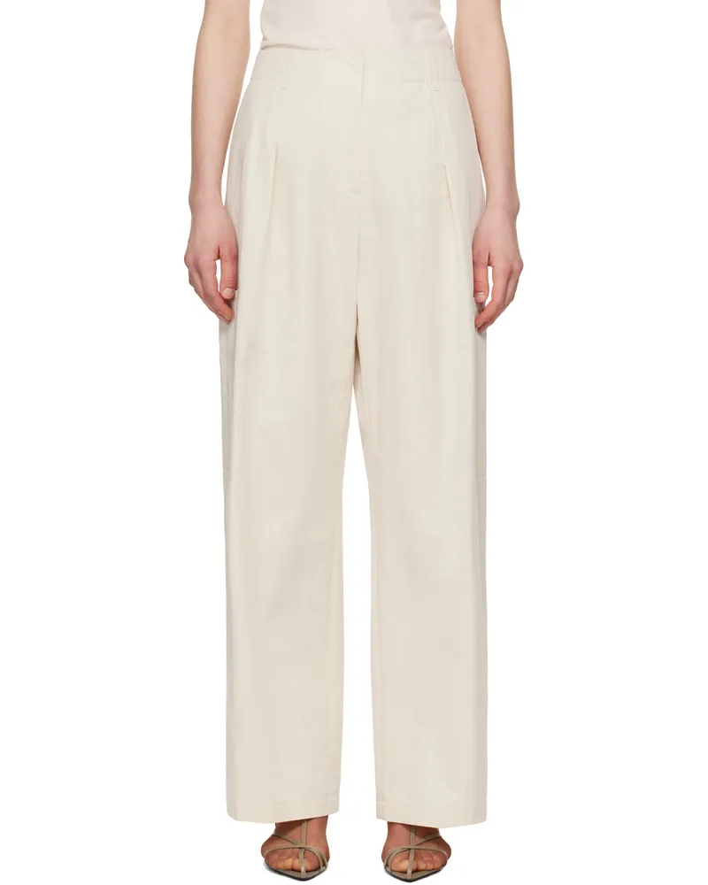 LE 17 SEPTEMBRE Off-White Relaxed Trousers Ivory