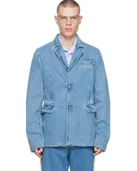 Wales Bonner Blue Eternity Denim Blazer Light