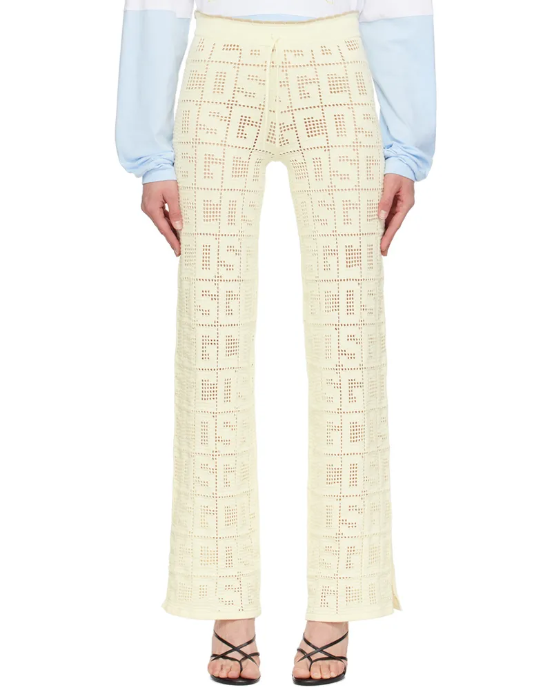 GCDS Off-White Monogram Trousers Whitecup