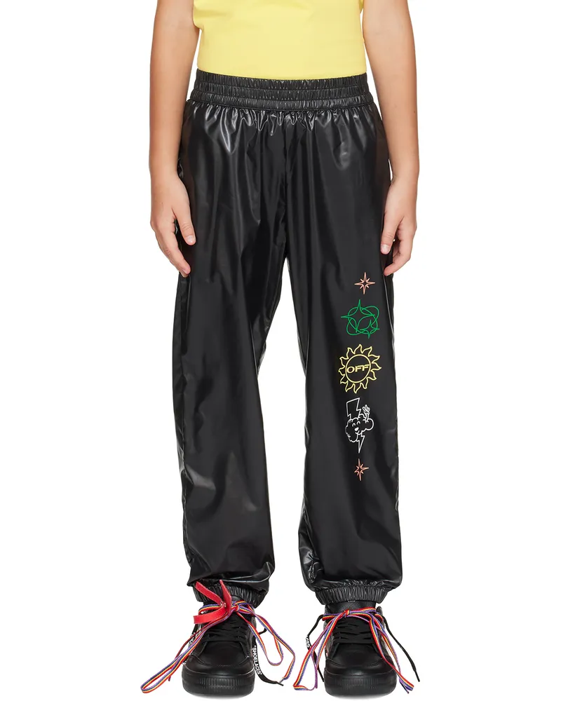OFF-WHITE Kids Black Elements Diag Sweatpants Black
