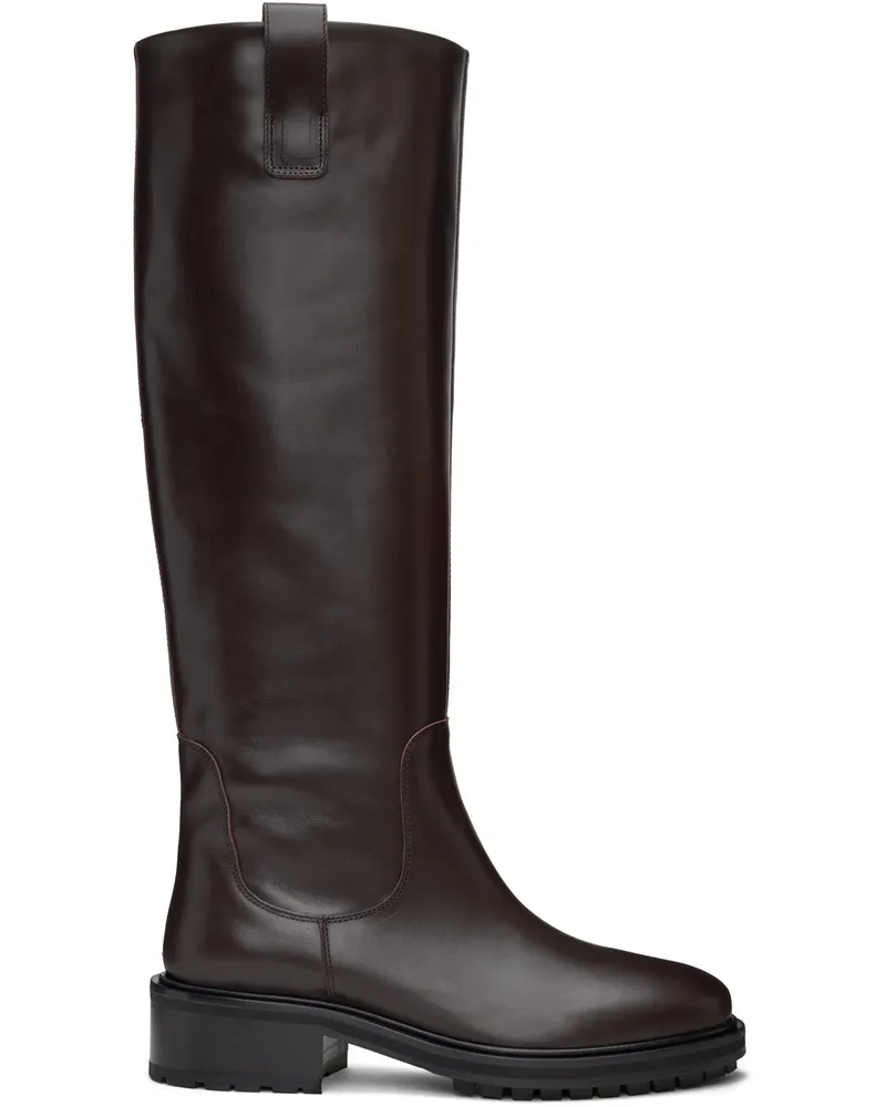 aeyde Brown Henry Tall Boots Moka