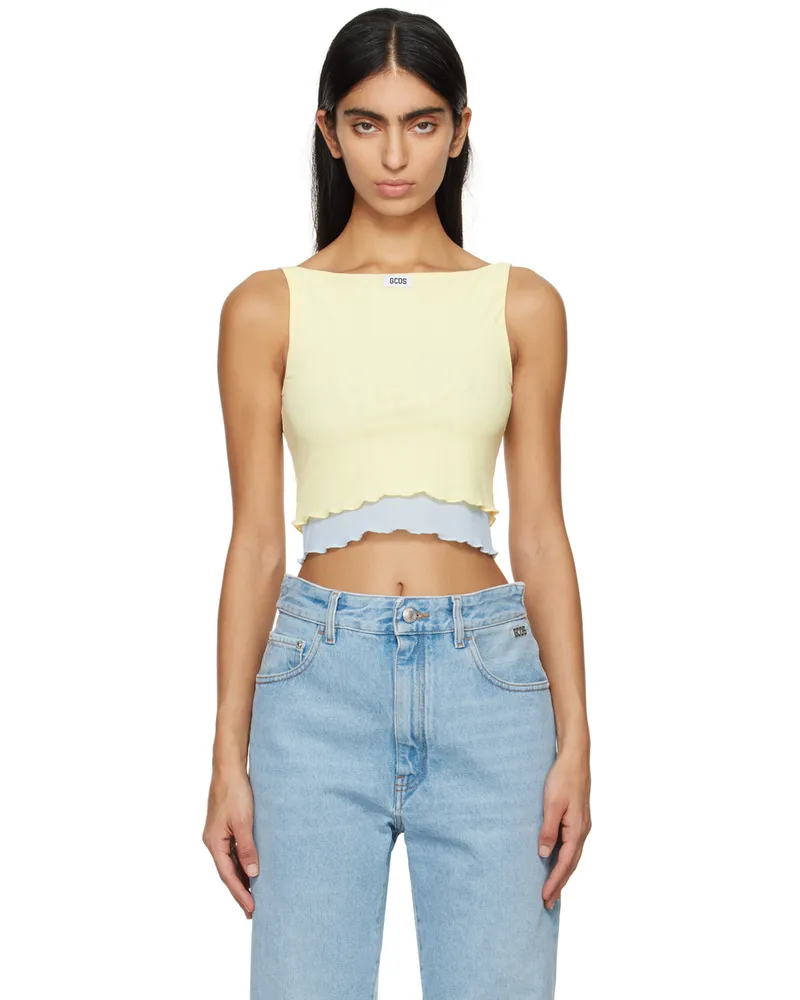 GCDS Yellow Layered Tank Top 20