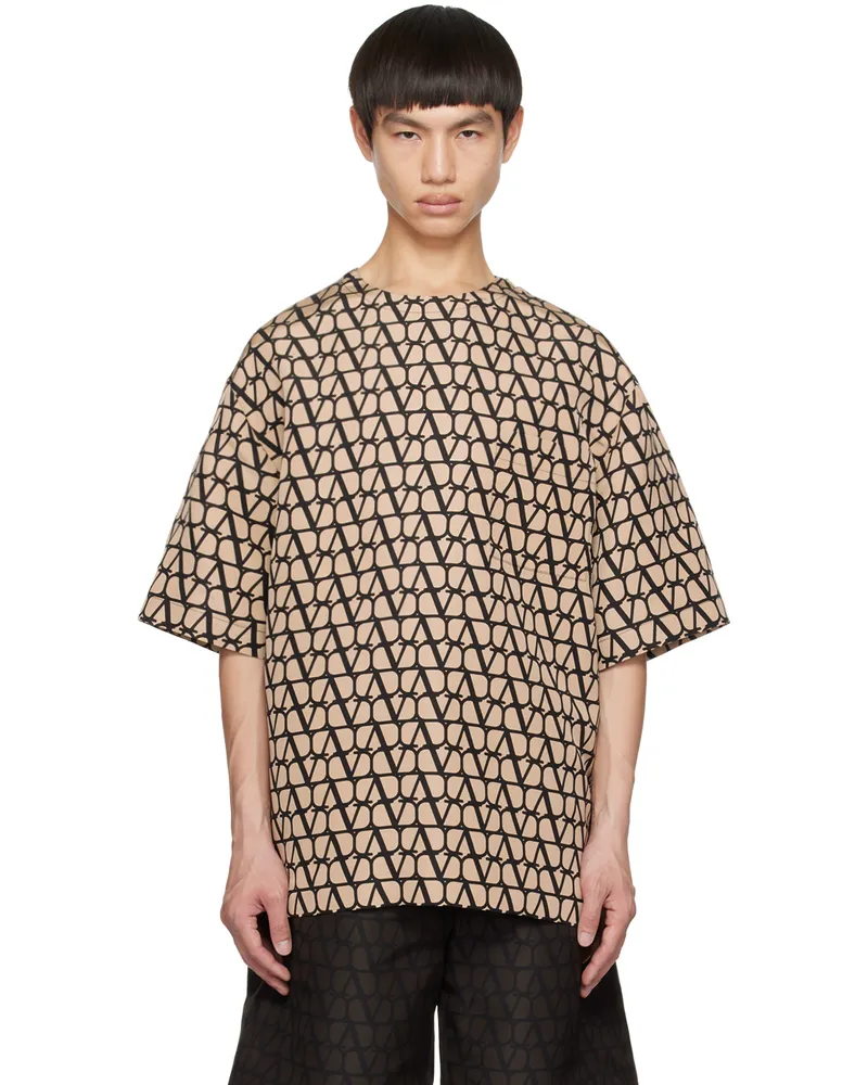 Valentino Garavani Beige Printed T-Shirt Myl