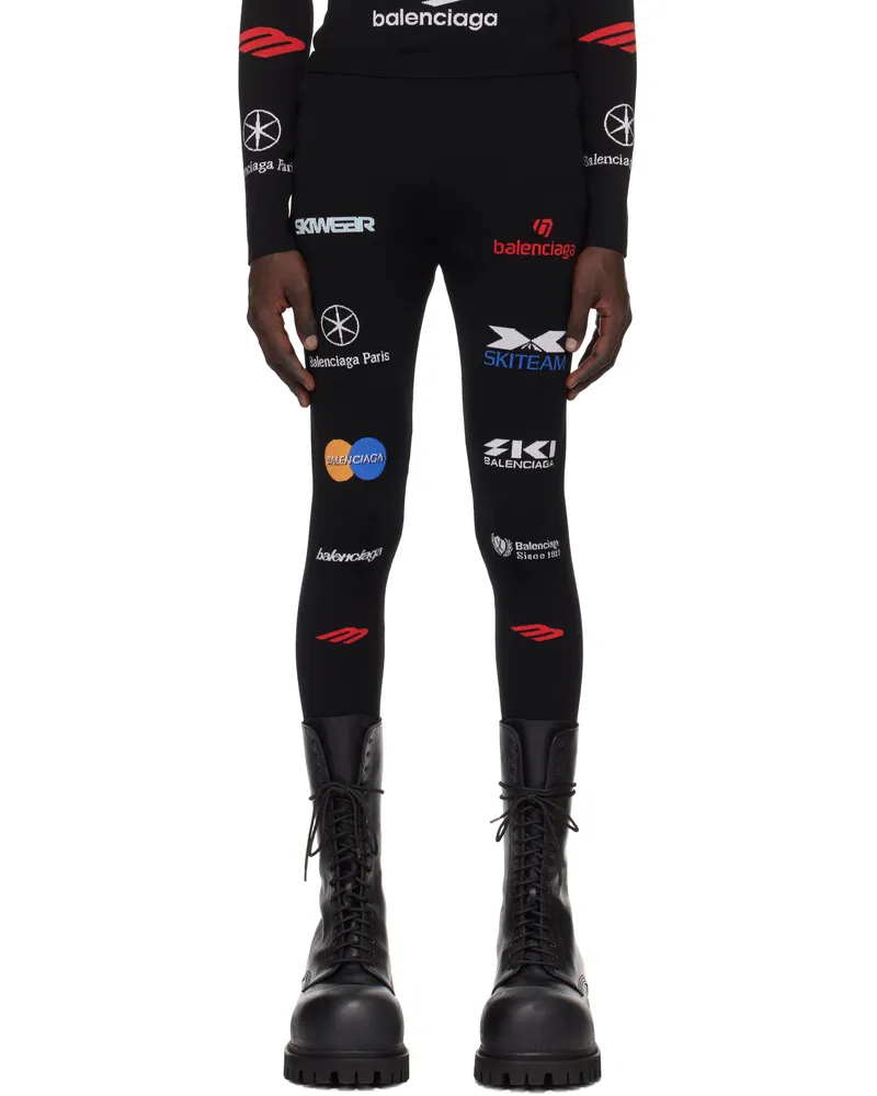 Balenciaga Black Ski Leggings Black