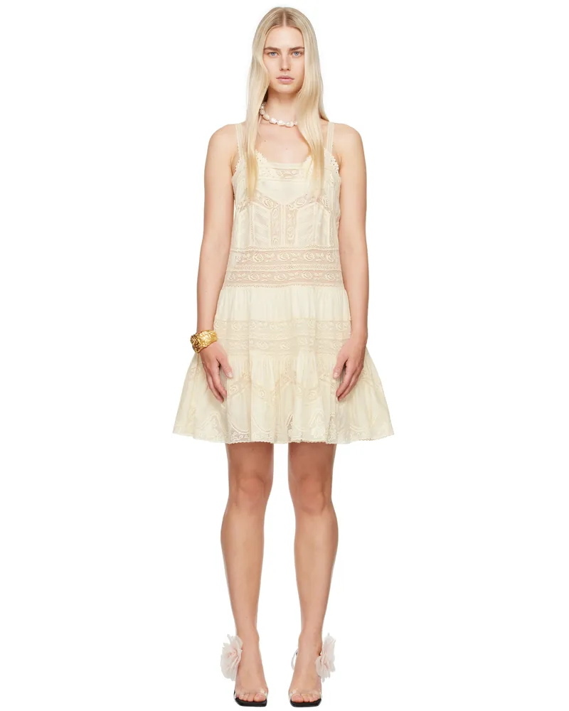 Zimmermann Off-White Halliday Minidress Cream