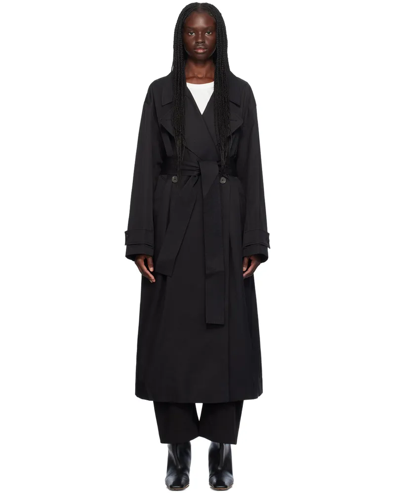 Studio Nicholson Black Mawer Trench Coat Black