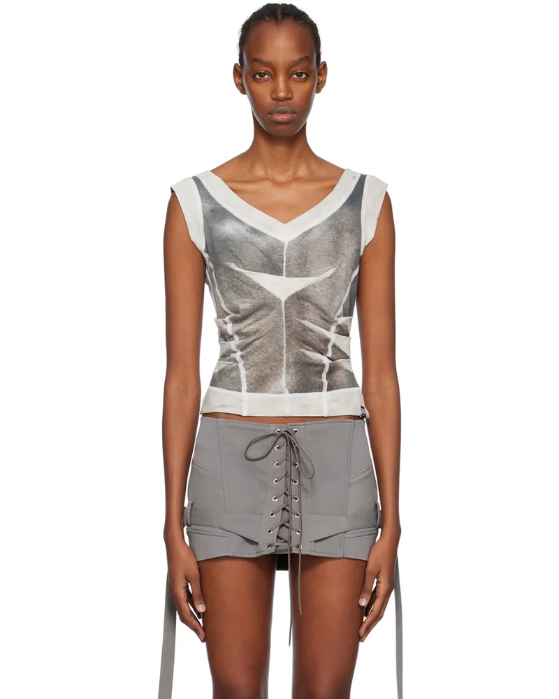 Charlotte Knowles Gray Raze Tank Top Washed