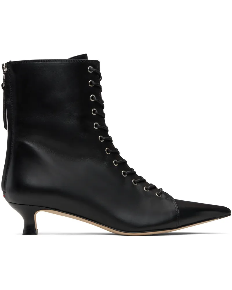 aeyde Black Trixi Calf Leather Boots Black