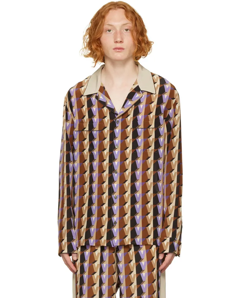 Valentino Garavani Multicolor 'V' Pyjama Shirt 6v9