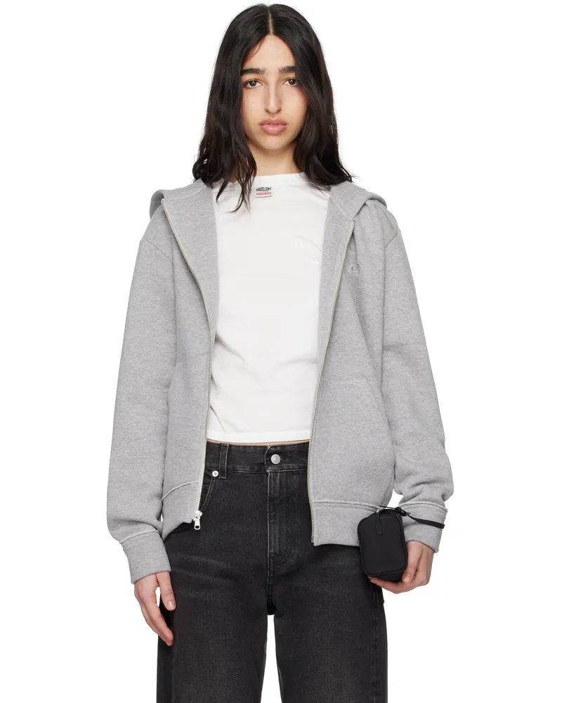 Commission Gray Twisted Zip-Up Hoodie Heather