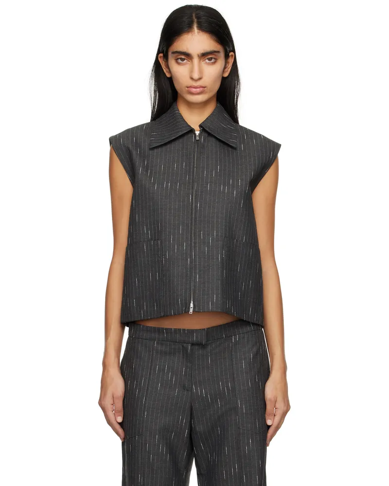 Aya Muse Gray Beri Vest Charcoal