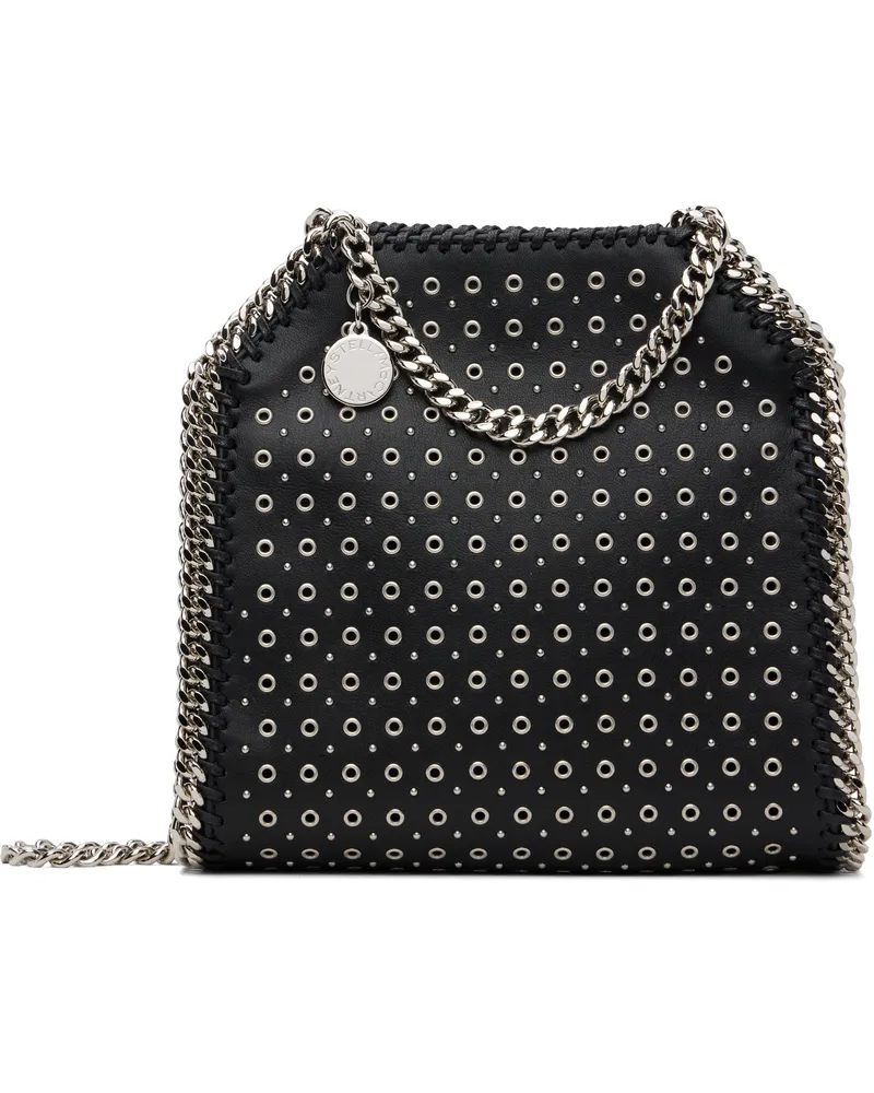 Stella McCartney Black Falabella Eyelet-Stud Mini Bag 1000