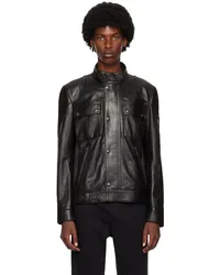 Belstaff Black Hand-Waxed Gangster Leather Jacket Black