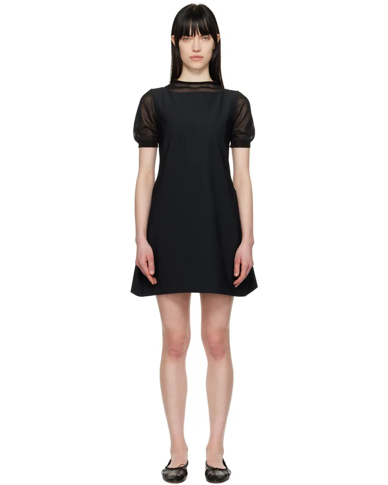 AMOMENTO Black Hourglass Minidress Black