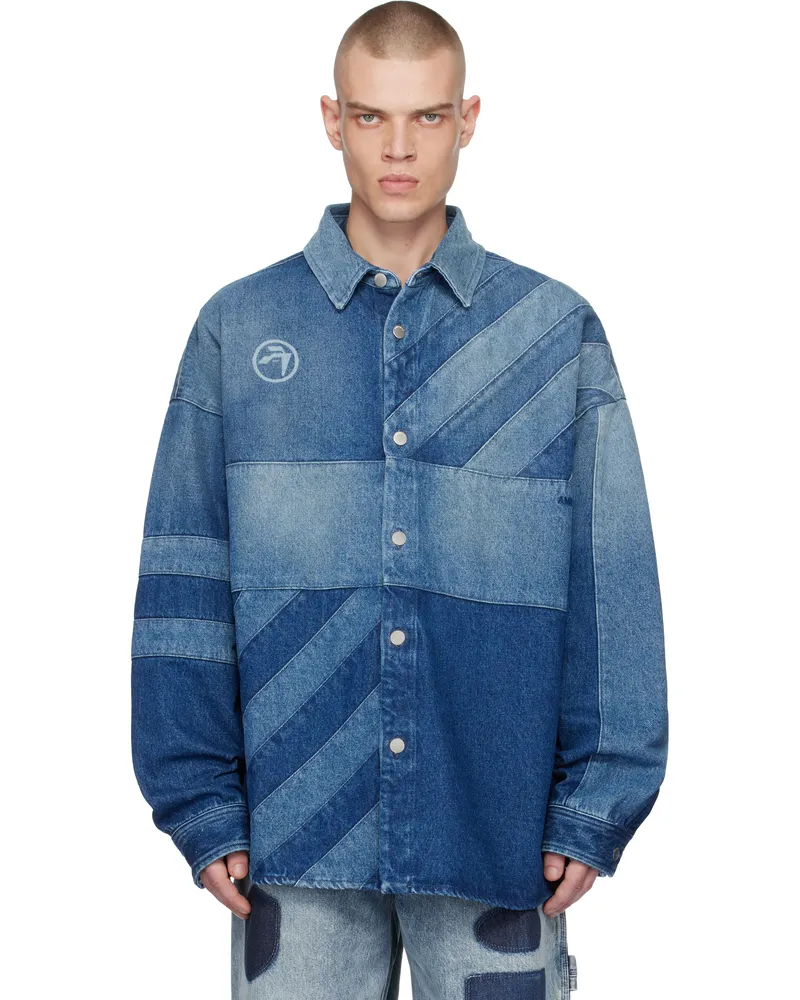 AMBUSH Indigo Patchwork Denim Shirt Indigo
