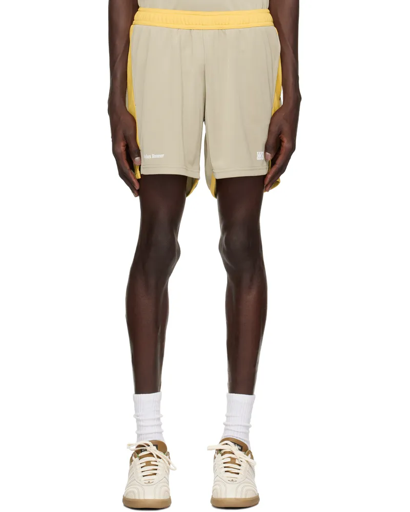 Wales Bonner Beige & Yellow Home Jersey Shorts Beige