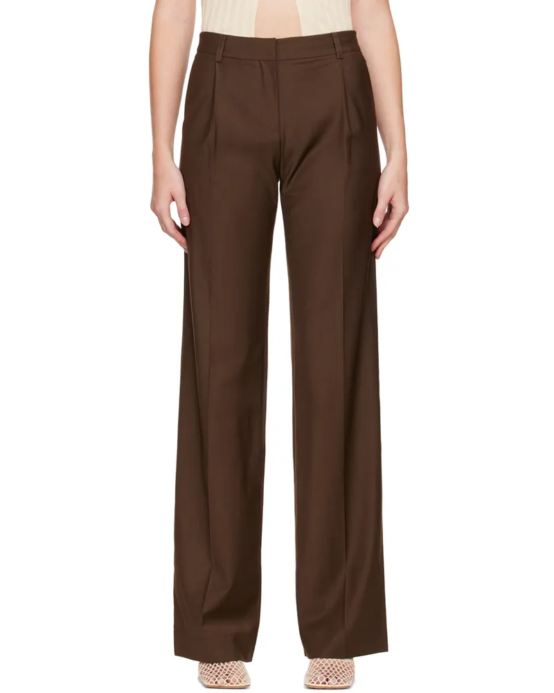Aya Muse Brown Karaka Trousers Chocolate