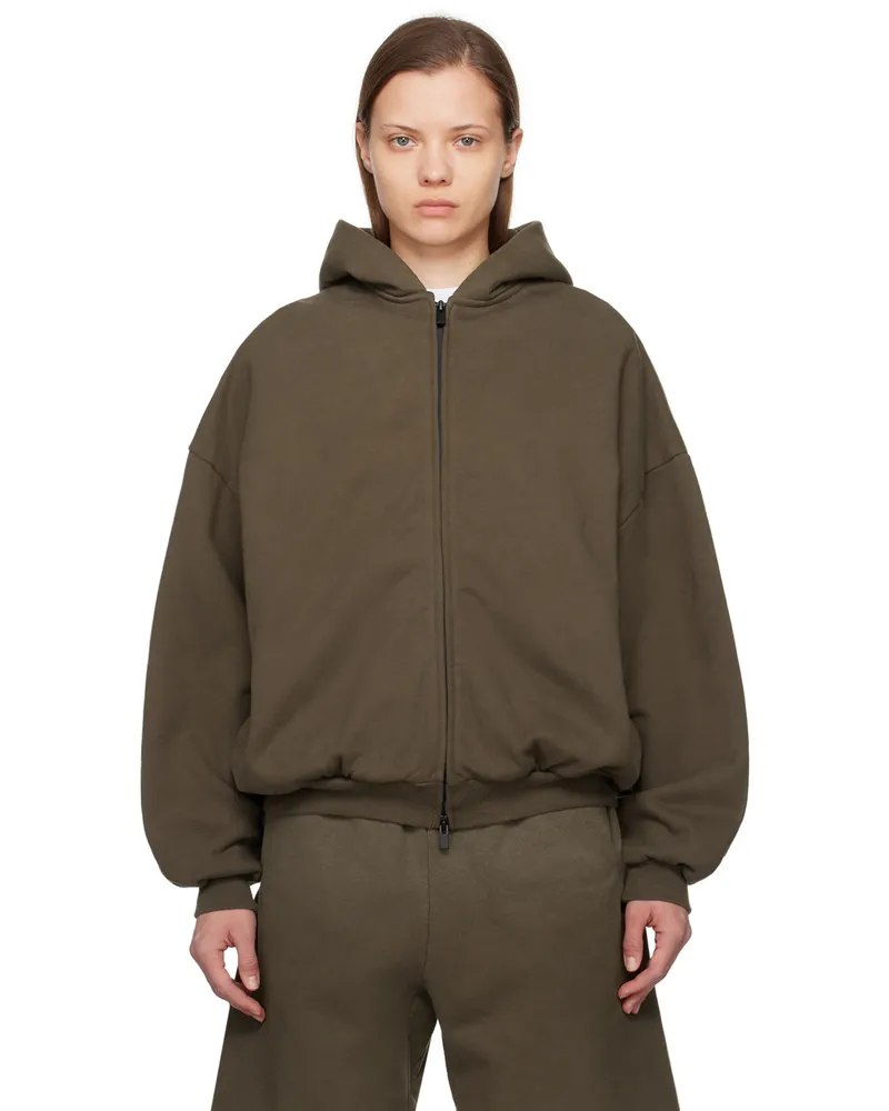 Fear of God Brown Full Zip Hoodie 311