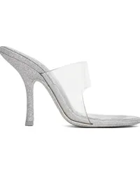 Alexander Wang Silver Nudie 105 Heeled Sandals Silver