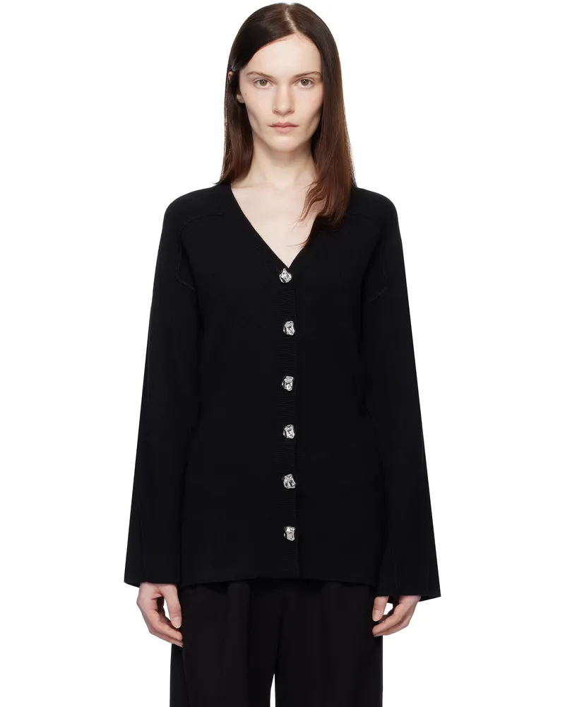 Rag & Bone Black Bridget V-Neck Cardigan Black