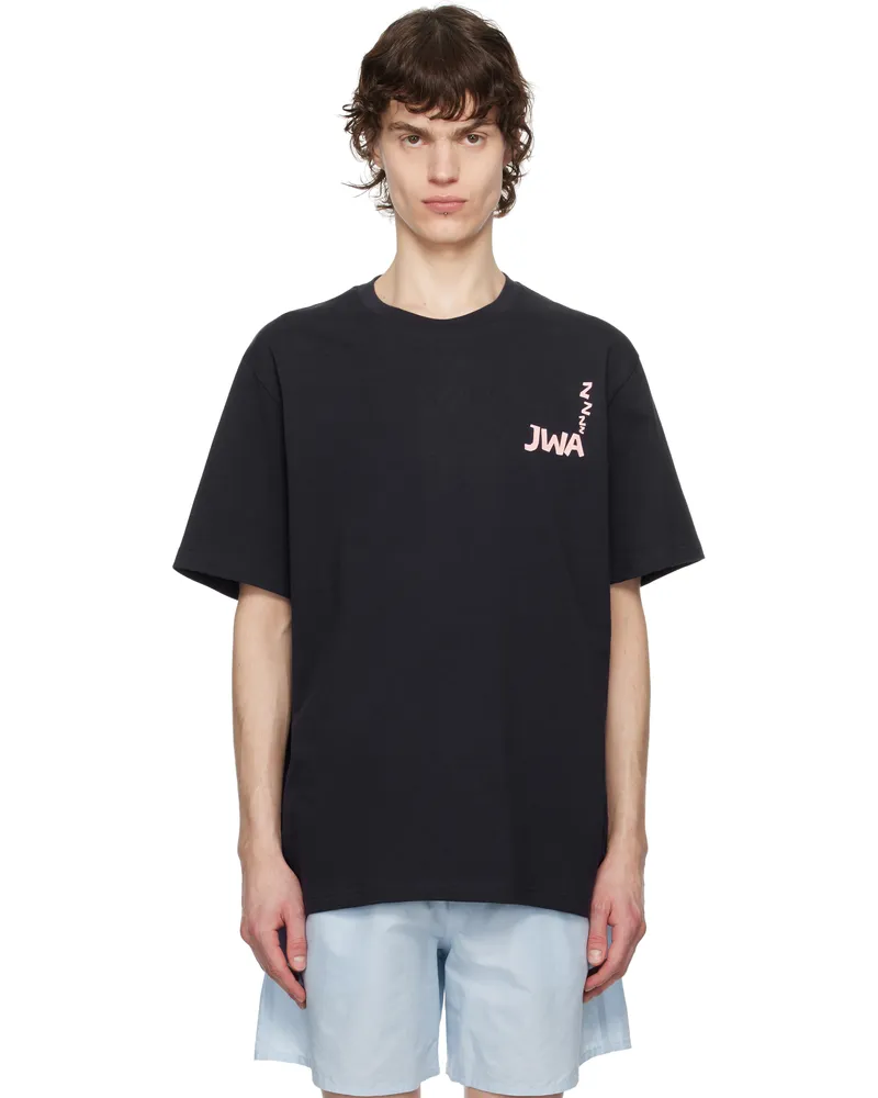 J.W.Anderson Navy 'JWA' Back Print T-shirt 898