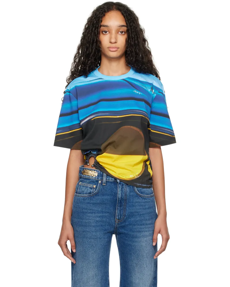 Paco Rabanne Multicolor Piercing Fast Cars T-shirt V475