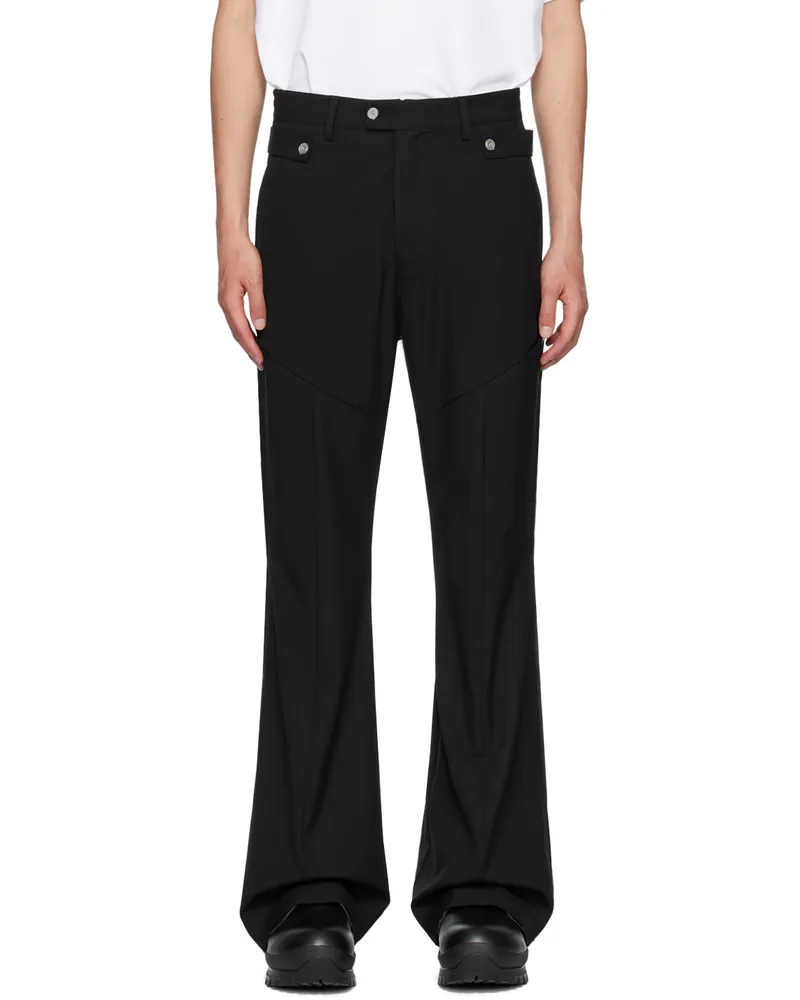 C2H4 Black Wide Leg Cargo Pants Solemn
