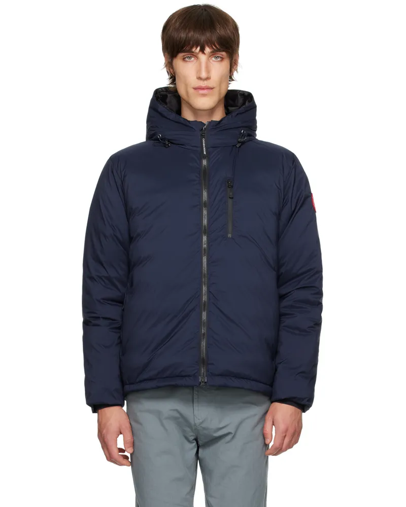 Canada Goose Navy Lodge Down Jacket Atlantic