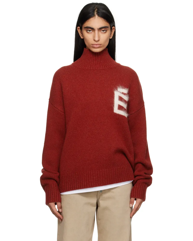 Études Studio Red Recycled Wool Turtleneck Brick