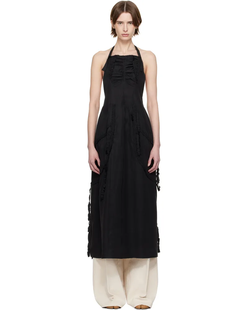 Maison Margiela Black Apron Midi Dress 900