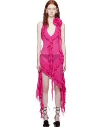 Fancì Club Pink Garden of Eden Midi Dress Hot