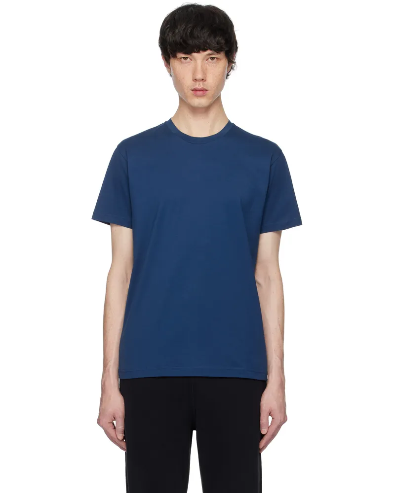 Sunspel Blue Riviera Midweight T-shirt Naval
