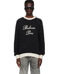 Balmain Black Embroidered Sweater Eab