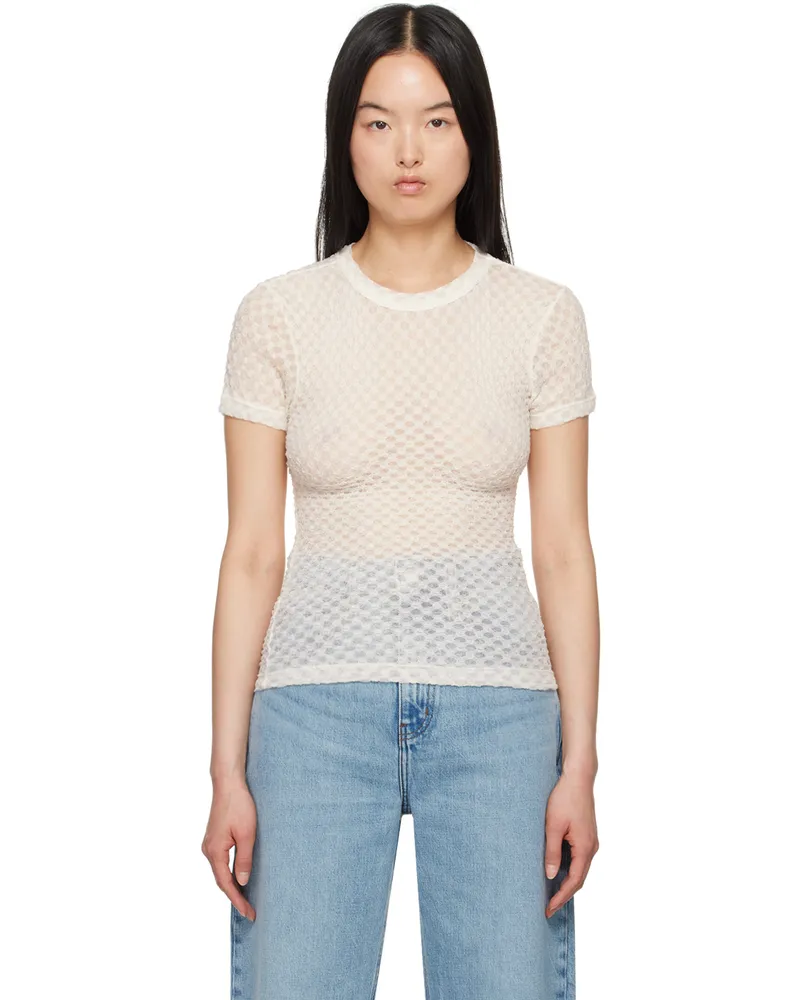 Frame Denim Off-White Crewneck T-Shirt Off