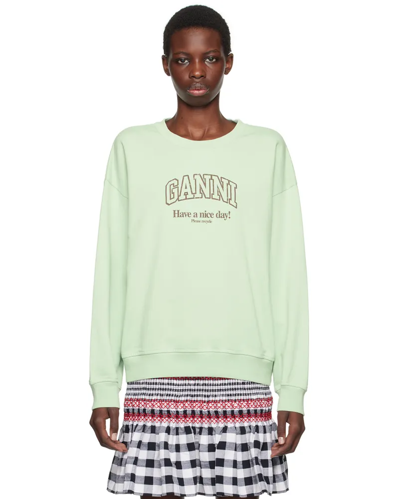 Ganni Green Isoli Sweatshirt 073
