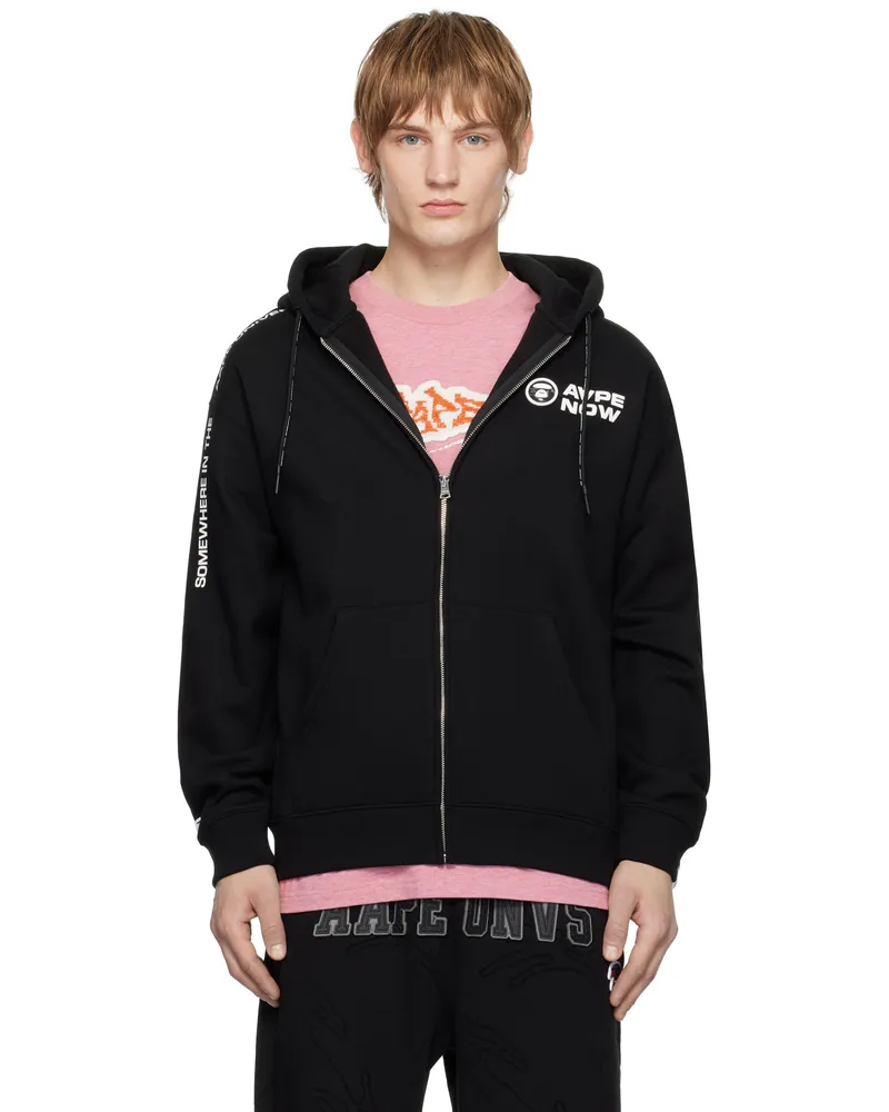 AAPE by A Bathing Ape Black 'AAPE NOW' Hoodie Bkx