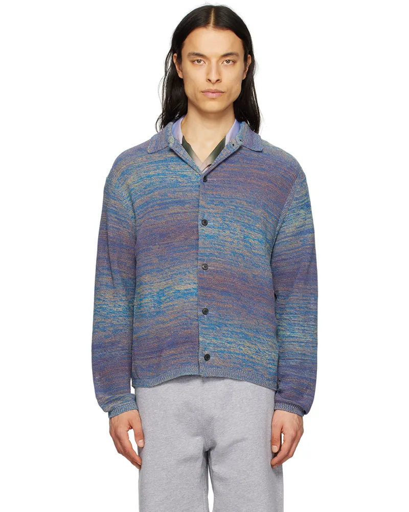 Paul Smith Blue Spread Collar Cardigan 46
