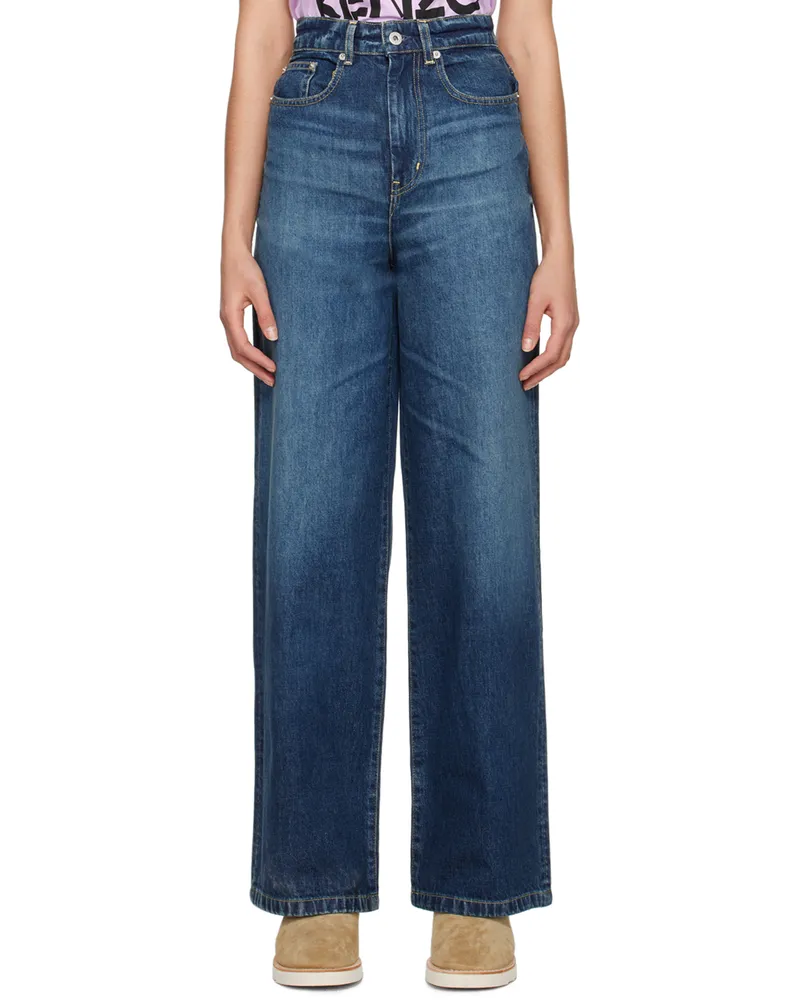 Kenzo Navy Kenzo Paris Faded Jeans Dd